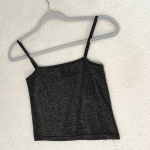 brandy melville black sparkle tank top